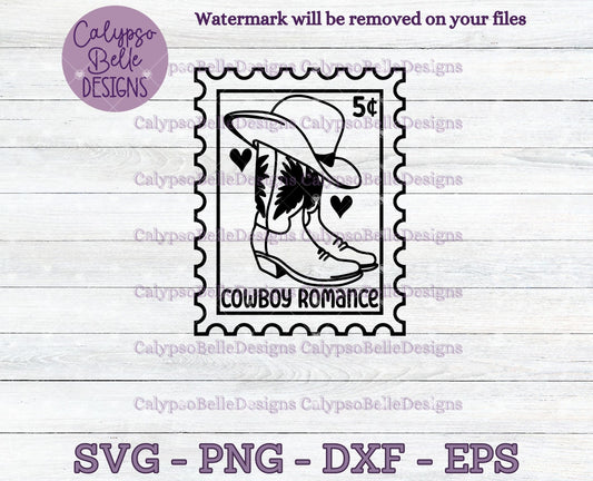 Cowboy Romance, Trope Stamps, Bookish Stamps, Bookish Design