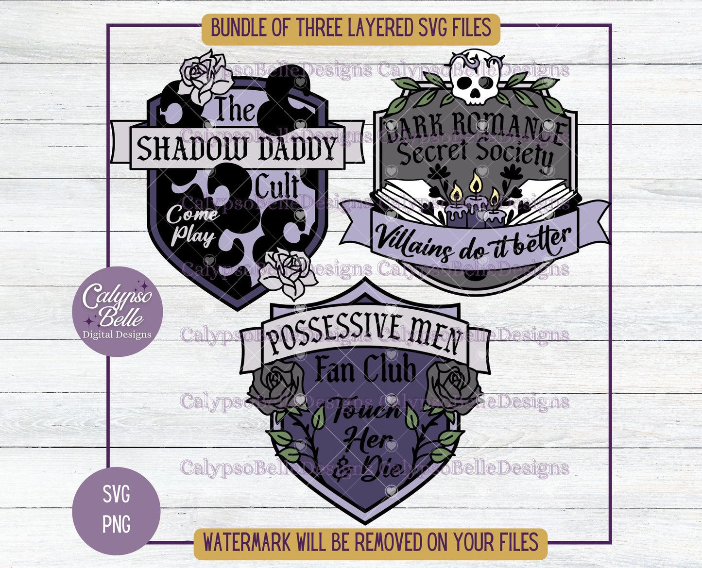 Dark Romance Bookish Badge, Bookish Designs