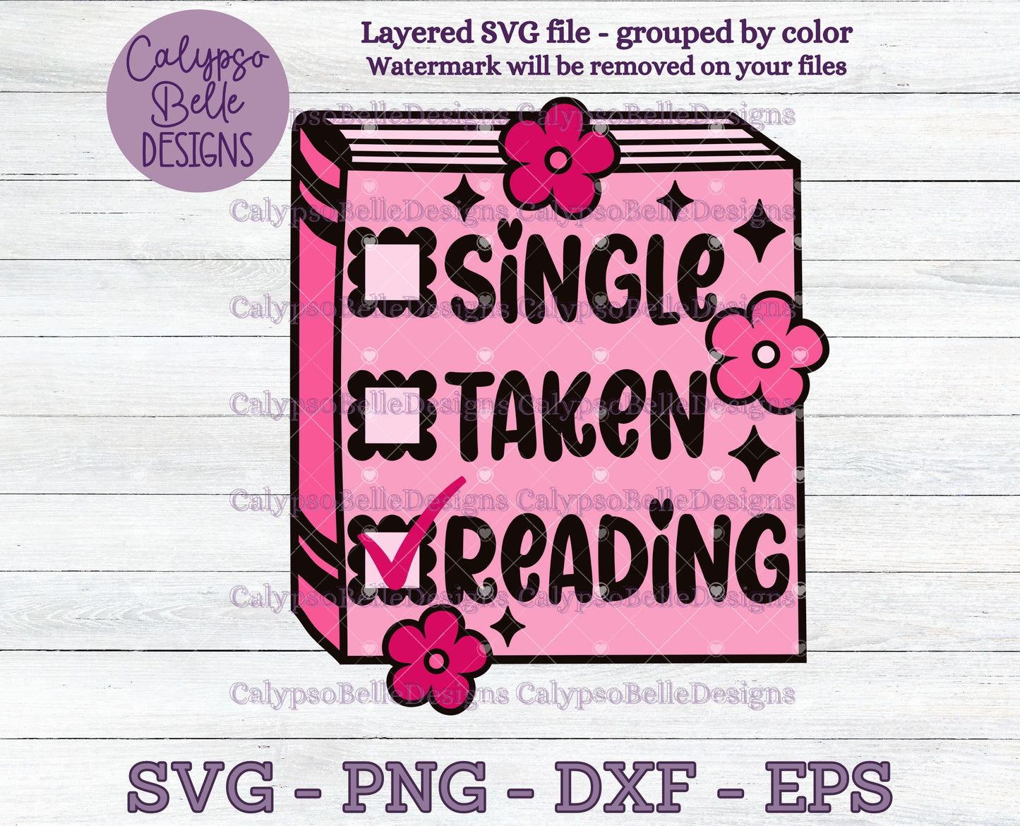 Single, Taken, Reading Design, Bookish Valentine's Day Design