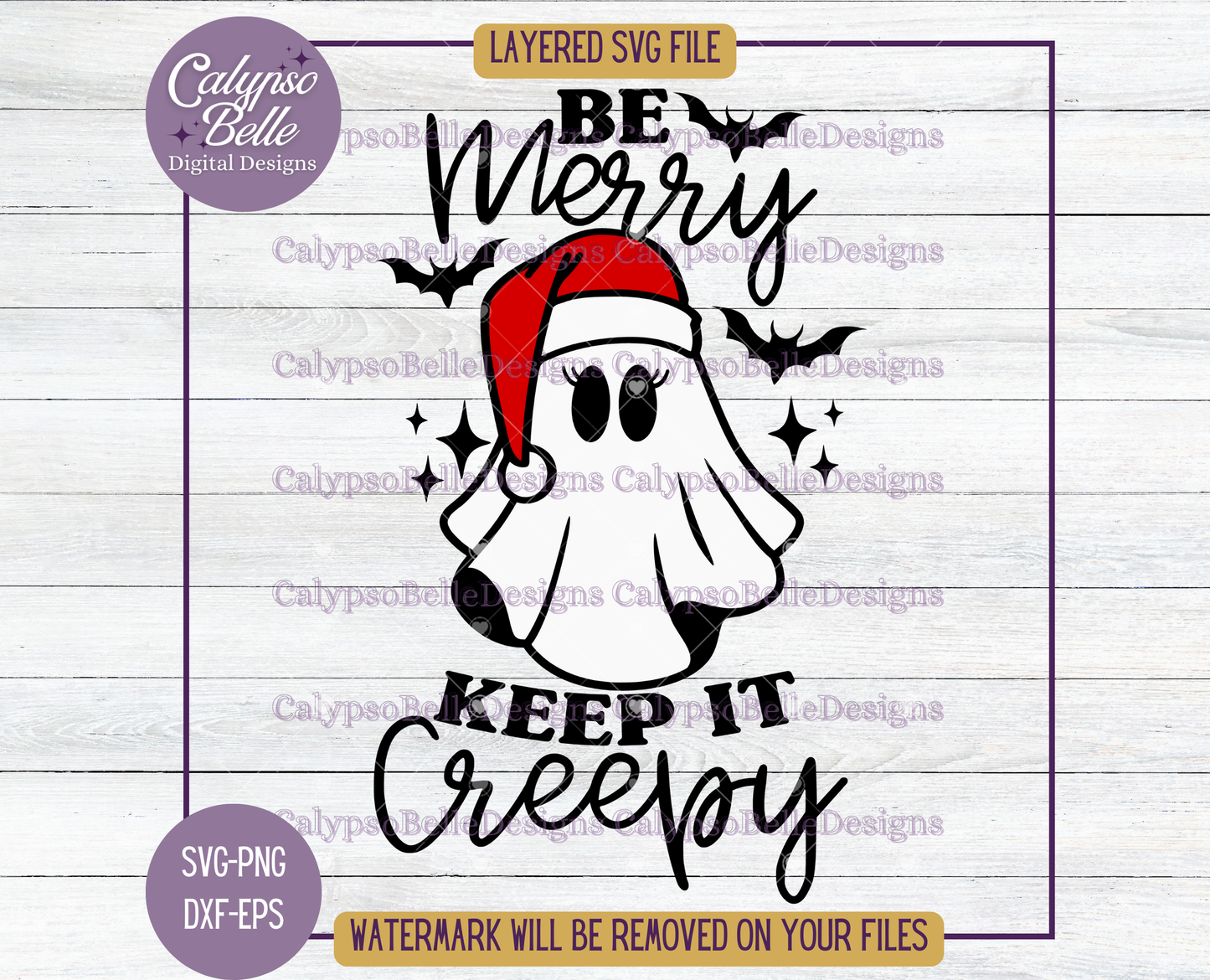 Be Merry Keep it Creepy, Christmas Ghost, Christmas Design