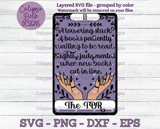 The TBR Definition Tarot Card, Bookish Design