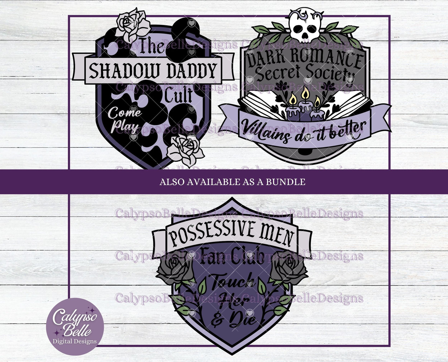 Shadow Daddy Cult, Bookish Badge Design