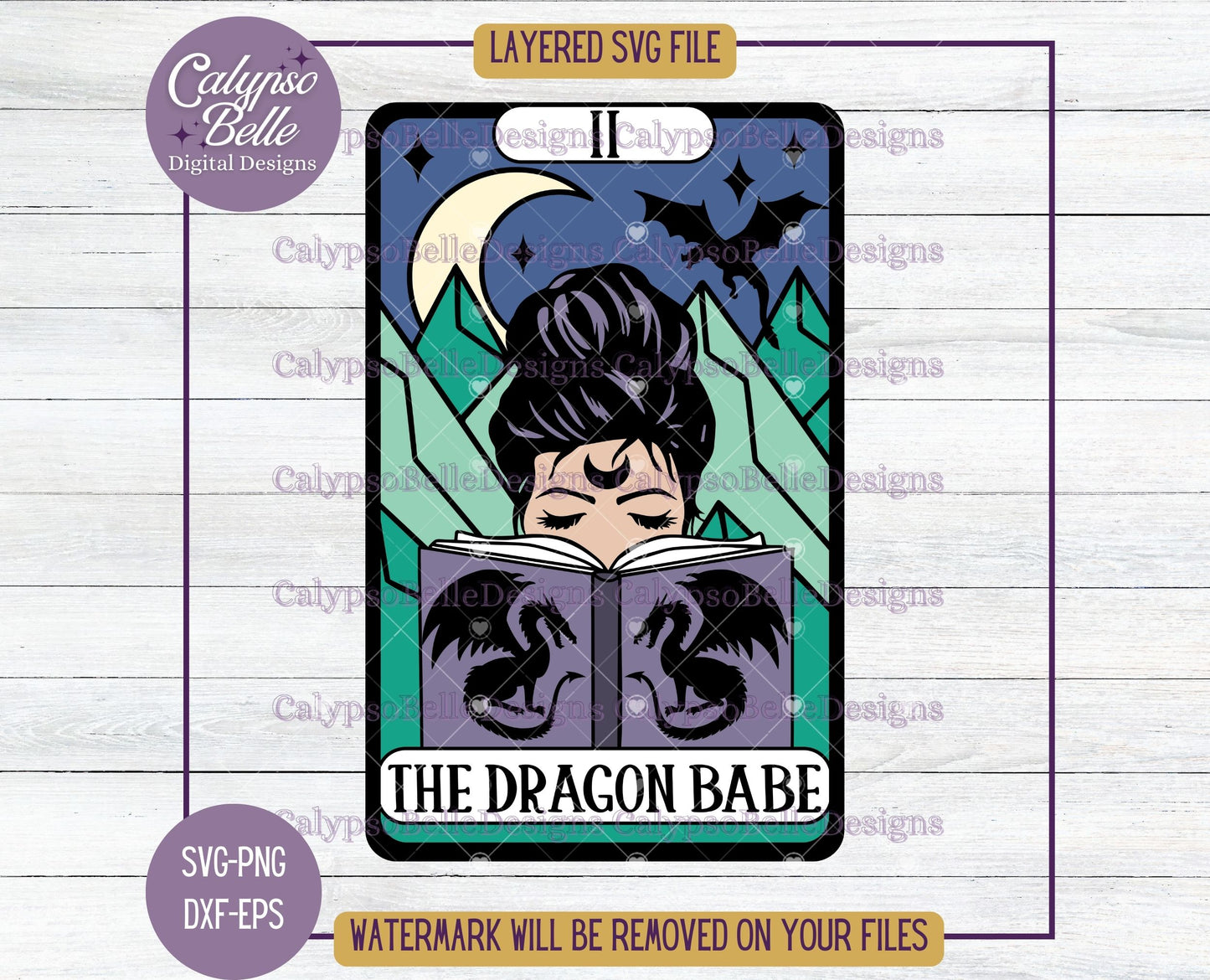 The Dragon Babe, Bookish Tarot Card Design