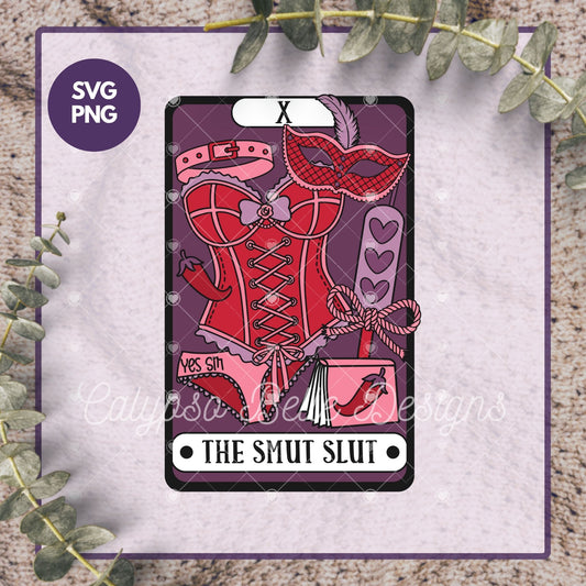 Smut Slut, Good Girl Bookish Tarot Card Design