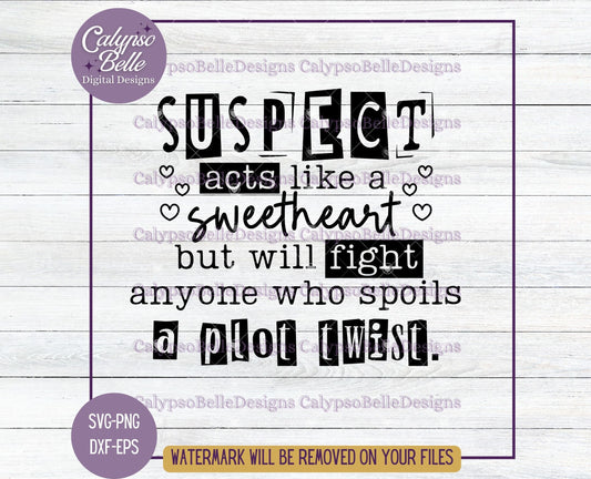 Suspect acts like a sweetheart but will fight anyone who spoils a plot twist, Bookish Design