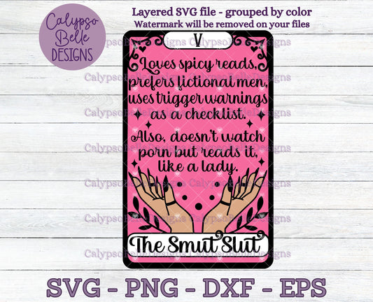 The Smut Slut Definition Tarot Card, Bookish Design