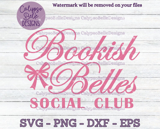 Bookish Belles Social Club Design, Coquette Bookish Design