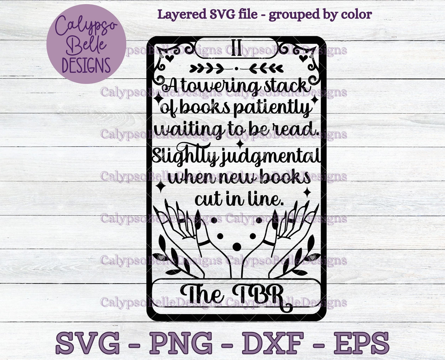 The TBR Definition Tarot Card, Bookish Design