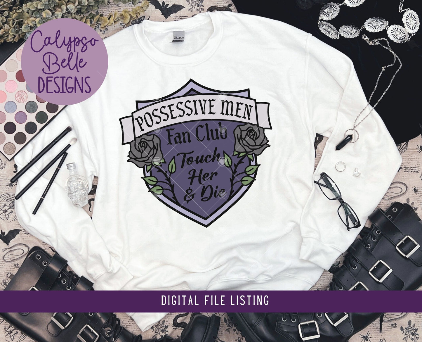 Possessive Men Fan Club, Bookish Badge Design