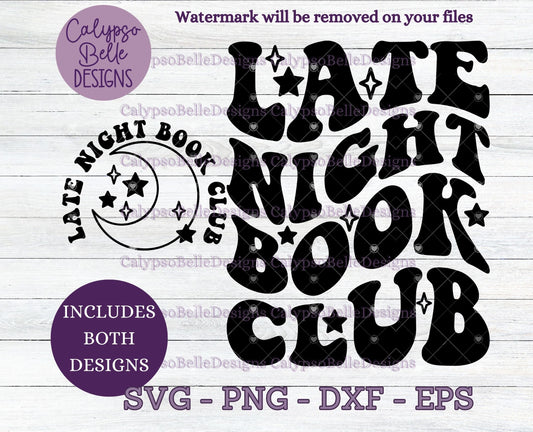 Late Night Book Club, Wavy Retro with Pocket Design