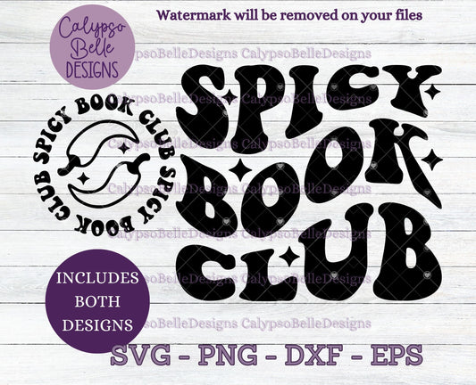 Spicy Book Club, Wavy Retro with Pocket Design