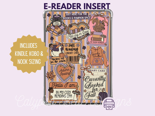 Cozy Fall Reader, Autumn, Printable Kindle & Kobo Insert (Copy)