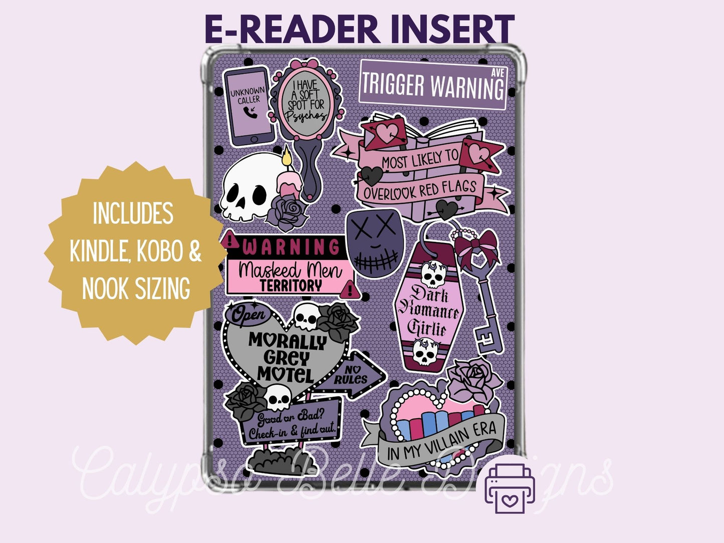 Dark Romance, Printable Kindle & Kobo Insert
