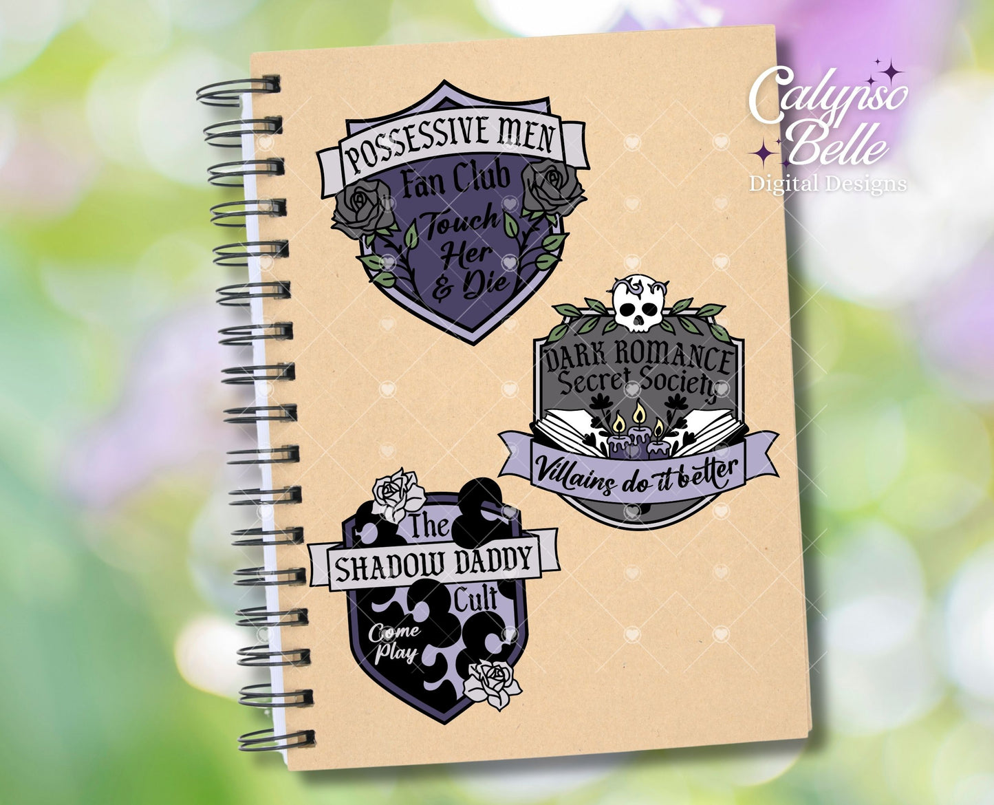 Dark Romance Bookish Badge, Bookish Designs