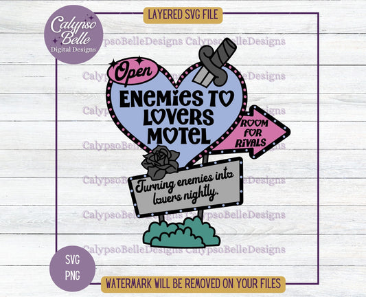 Enemies to Lovers Motel, Retro Bookish Motel Design