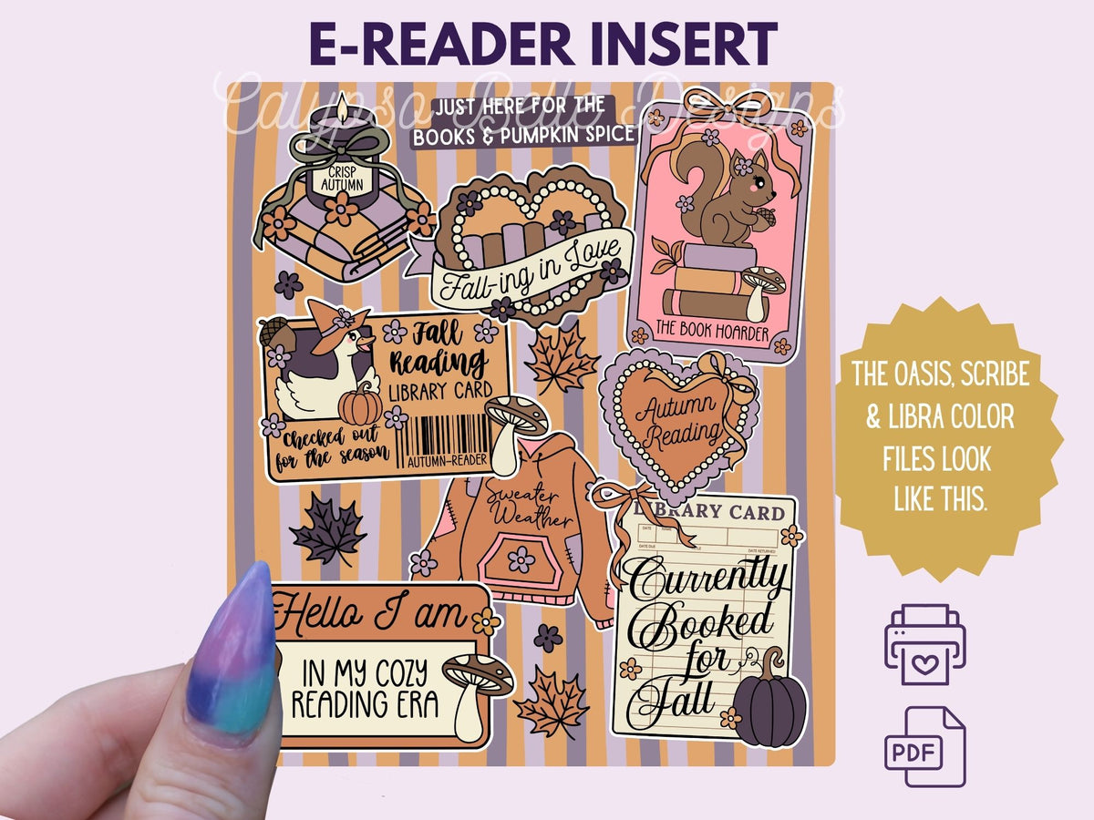 Cozy Fall Reader, Autumn, Printable Kindle & Kobo Insert (Copy)