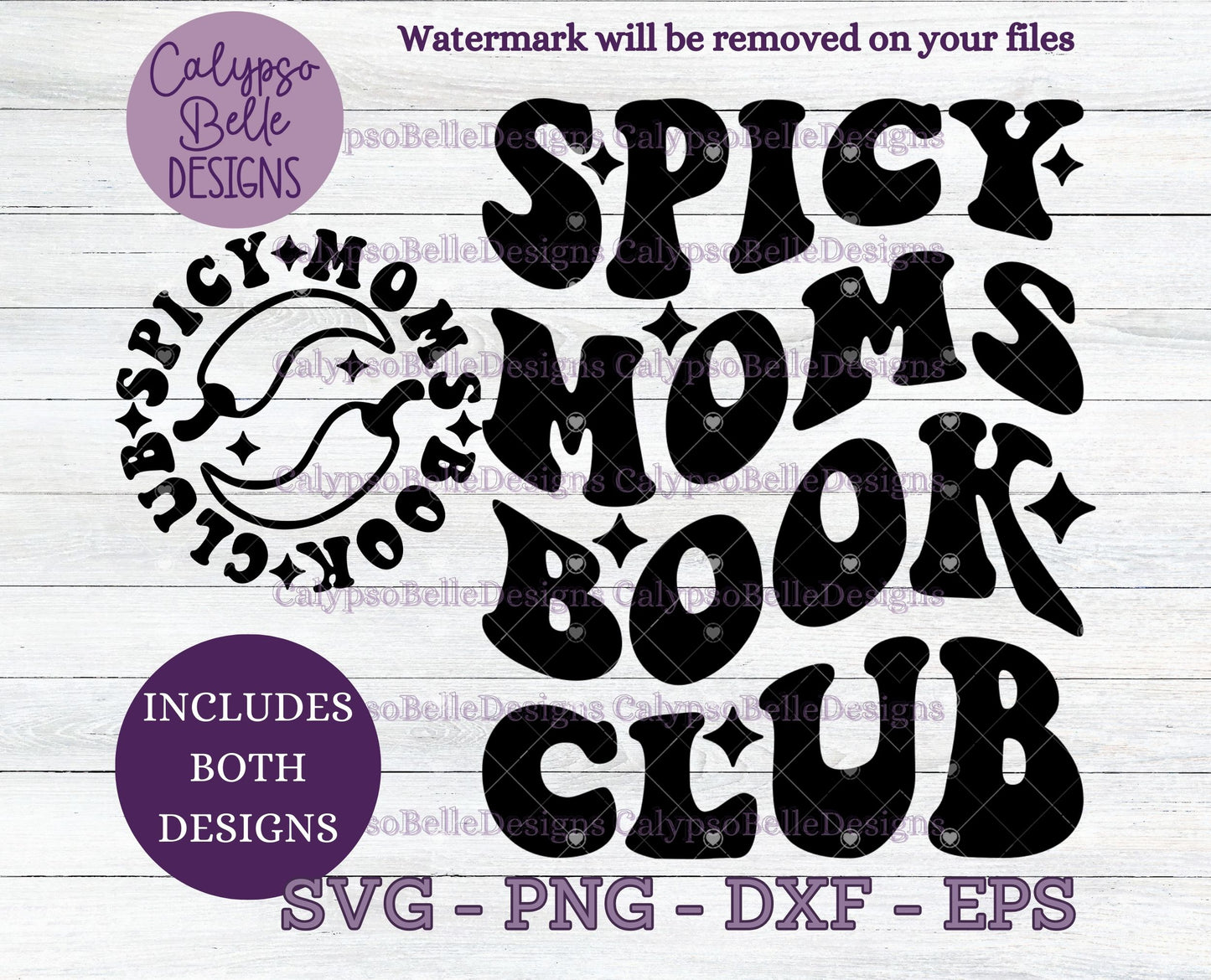 Spicy Moms Book Club, Wavy Retro with Pocket Design