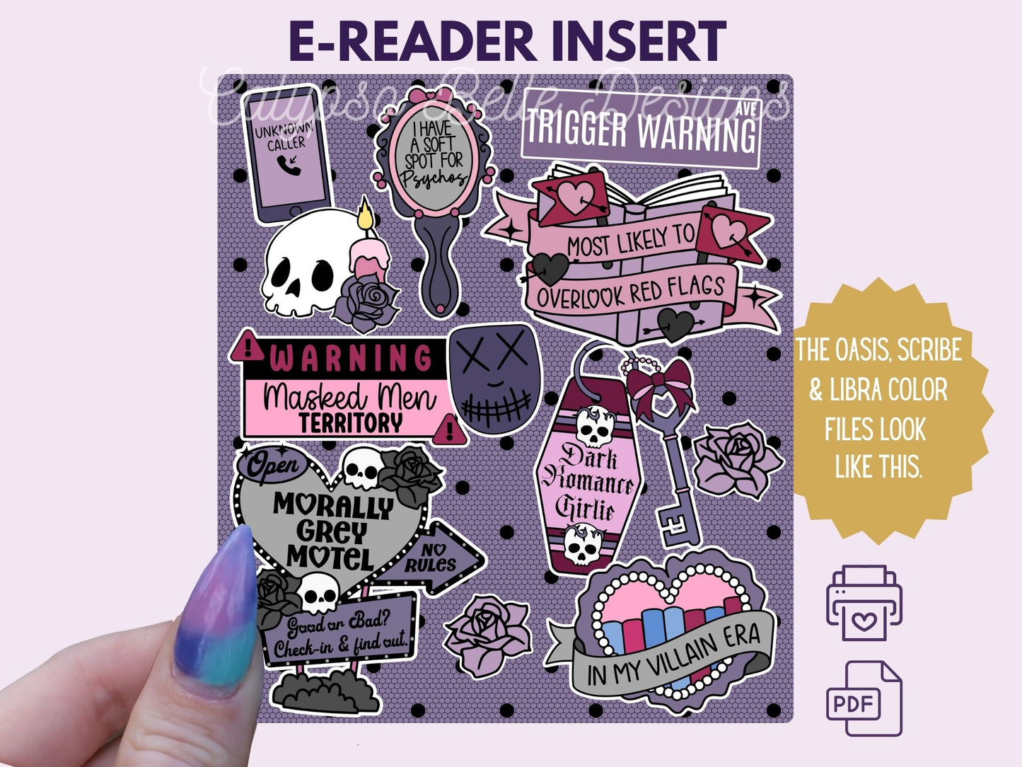 Dark Romance, Printable Kindle & Kobo Insert