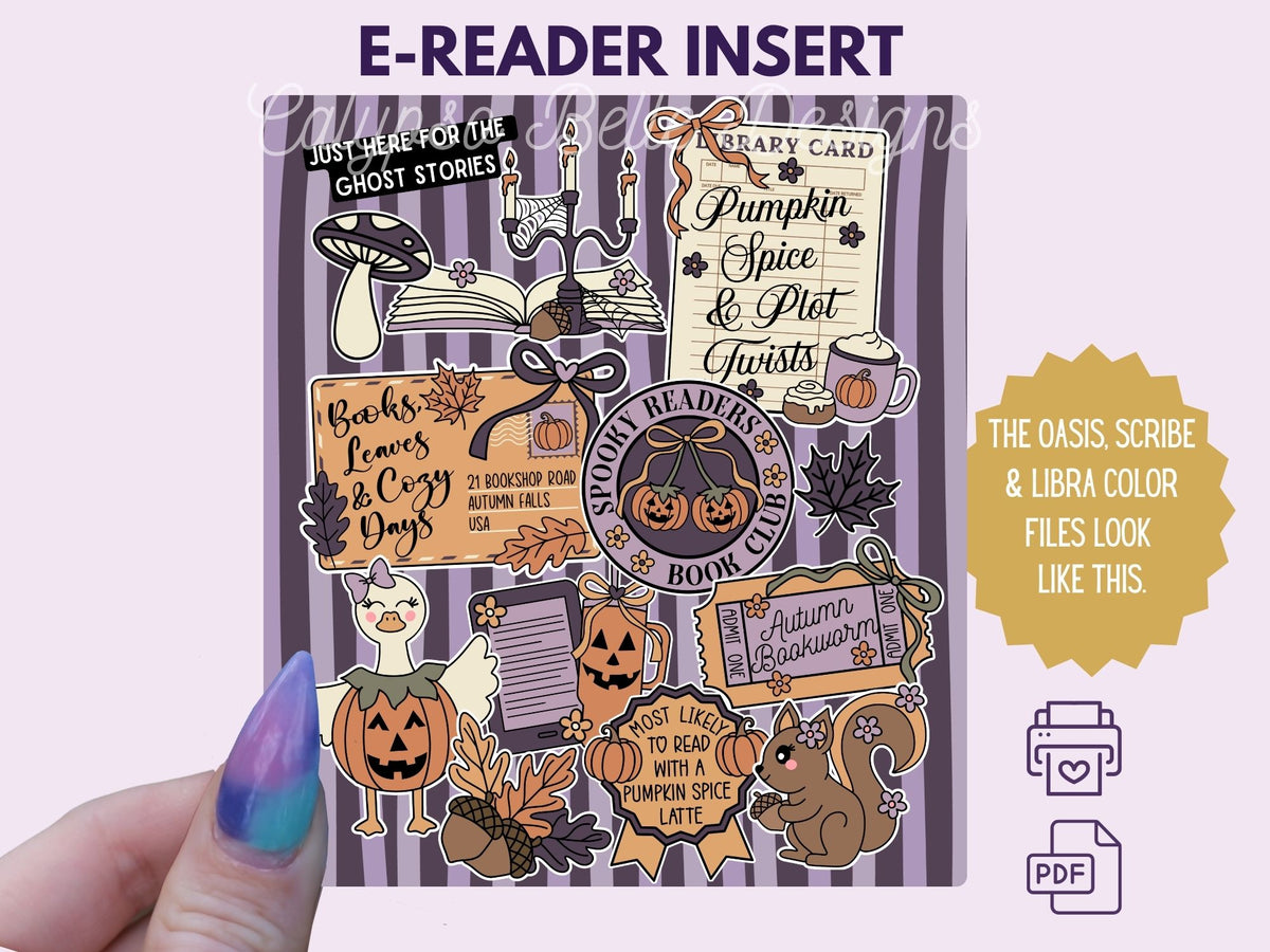 Spooky Fall Reader, Autumn, Printable Kindle & Kobo Insert