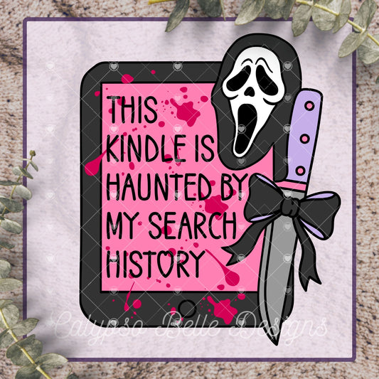 This Kindle is Haunted by my Search History, Spooky Bookish Fall Design