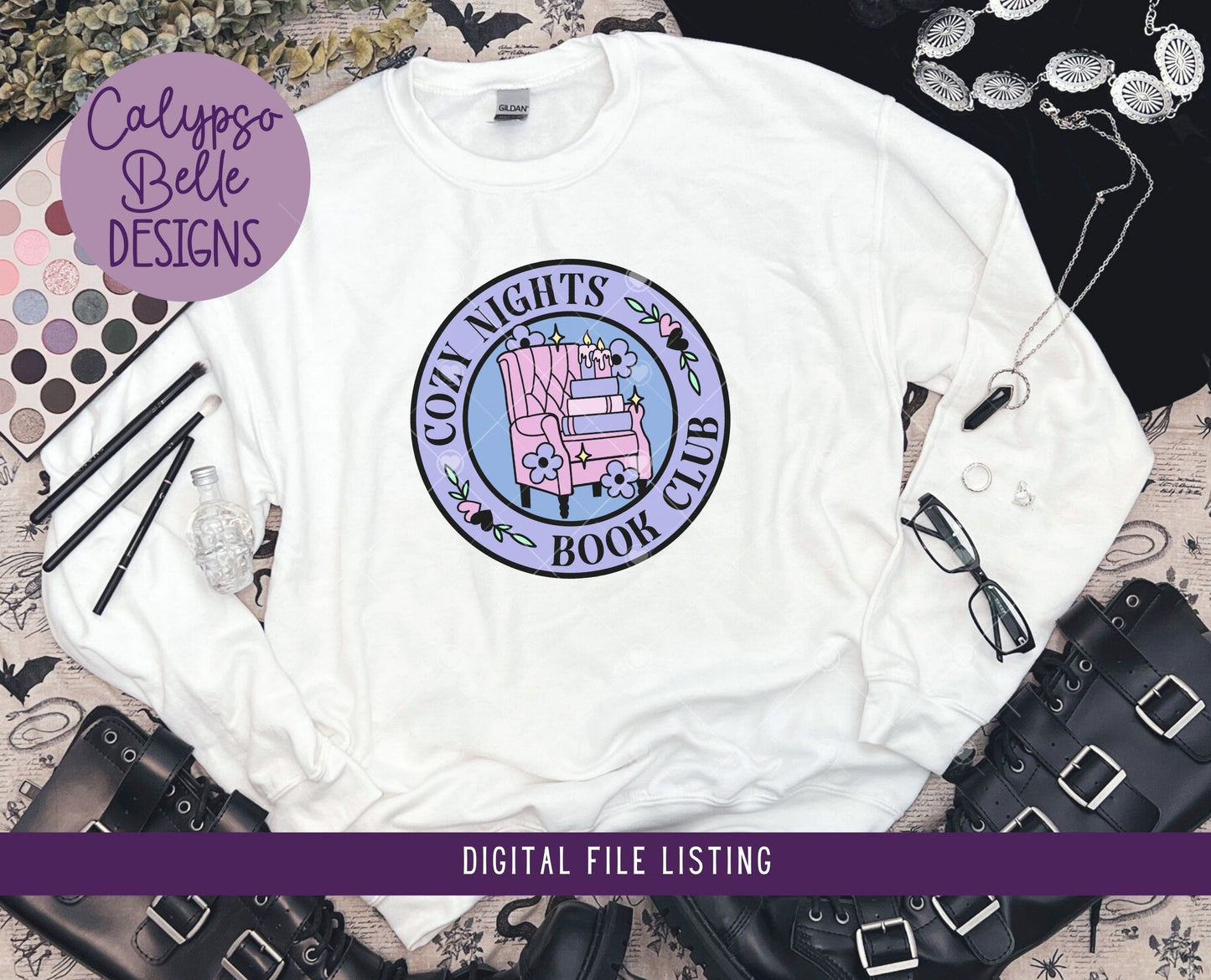 Cozy Nights Book Club, Bookish Designs