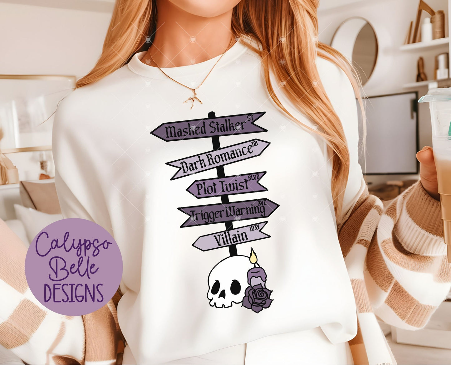 Dark Romance Tropes Street Sign, Bookish Design