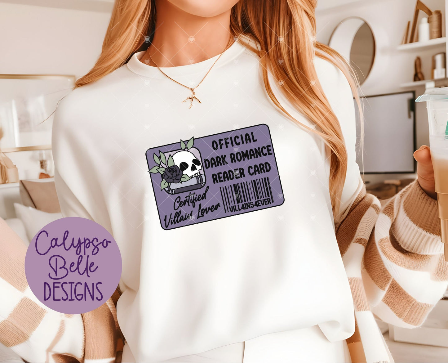 Dark Romance Library Card, Bookish Design