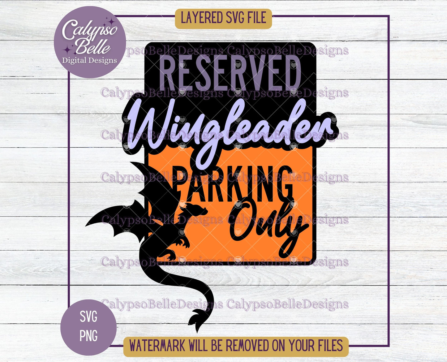 Reserved Wingleader Parking Only, Dragon Bookish Design