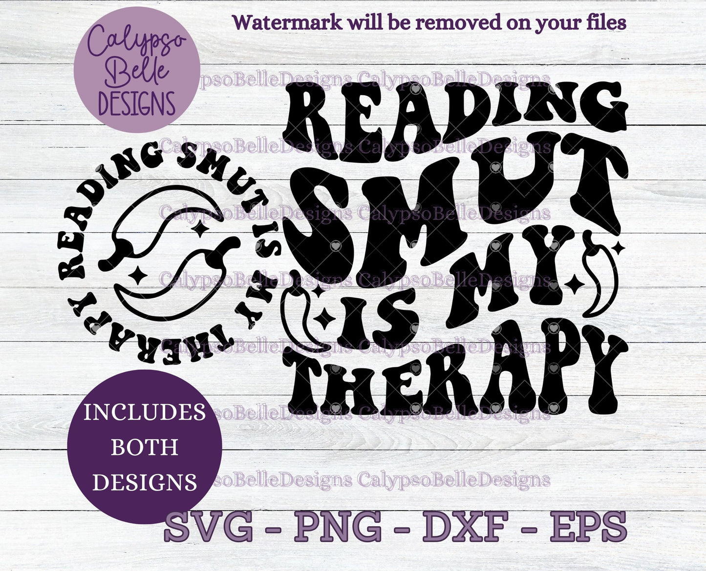 Reading Smut is My Therapy, Wavy Retro with Pocket Design