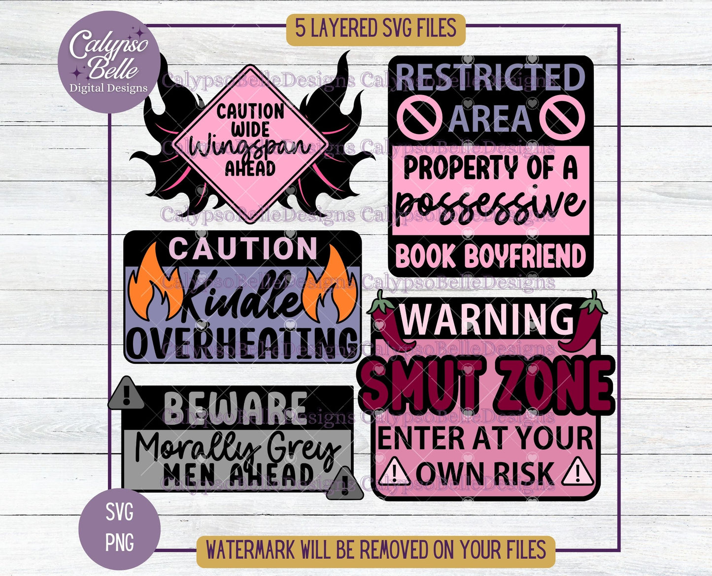 Smut Reader Signs Bundle, Bookish Designs