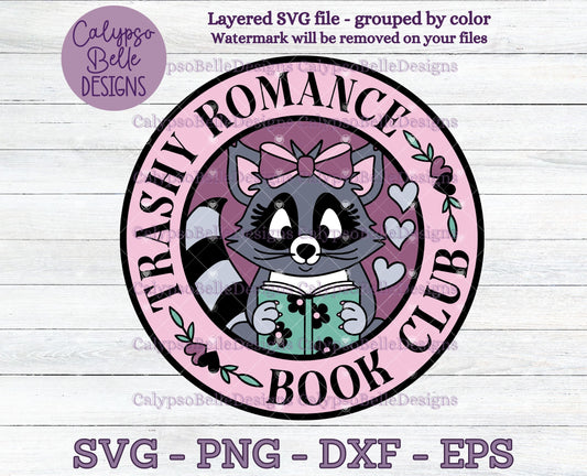 Trashy Romance Book Club, Bookish Raccoon, Bookish Design