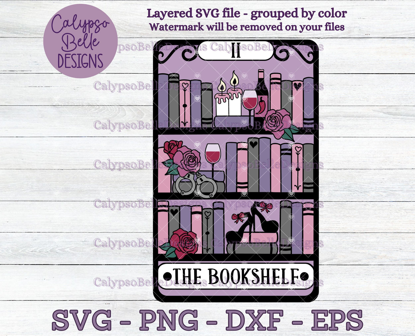 The Smutty Bookshelf Tarot Card Bookish Design