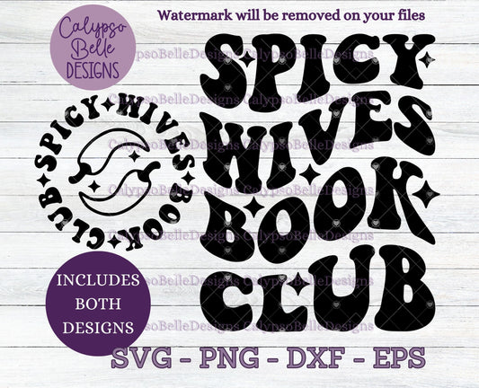 Spicy Wives Book Club, Wavy Retro with Pocket Design