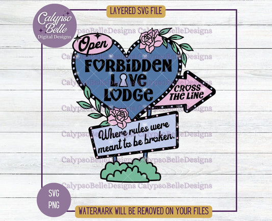 Forbidden Love Lodge, Retro Bookish Motel Design