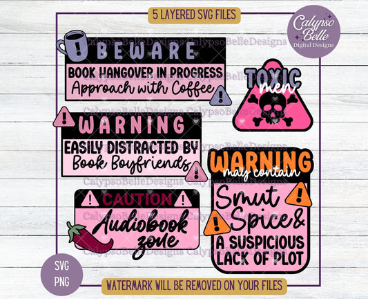 Smut Reader Signs Bundle 2, Bookish Designs