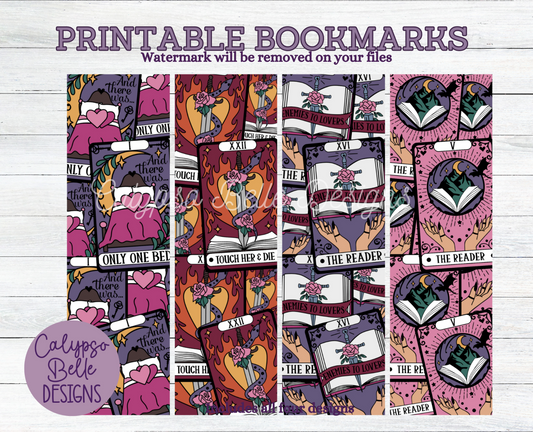 Tarot Card Printable Bookmarks, Enemies to Lovers Bundle