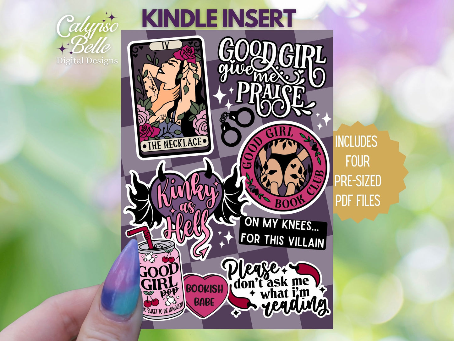 Good Girl Reader, Printable Kindle Insert