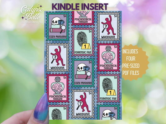 Murder Mystery Trope Stamps, Thriller Reader, Printable Kindle Insert