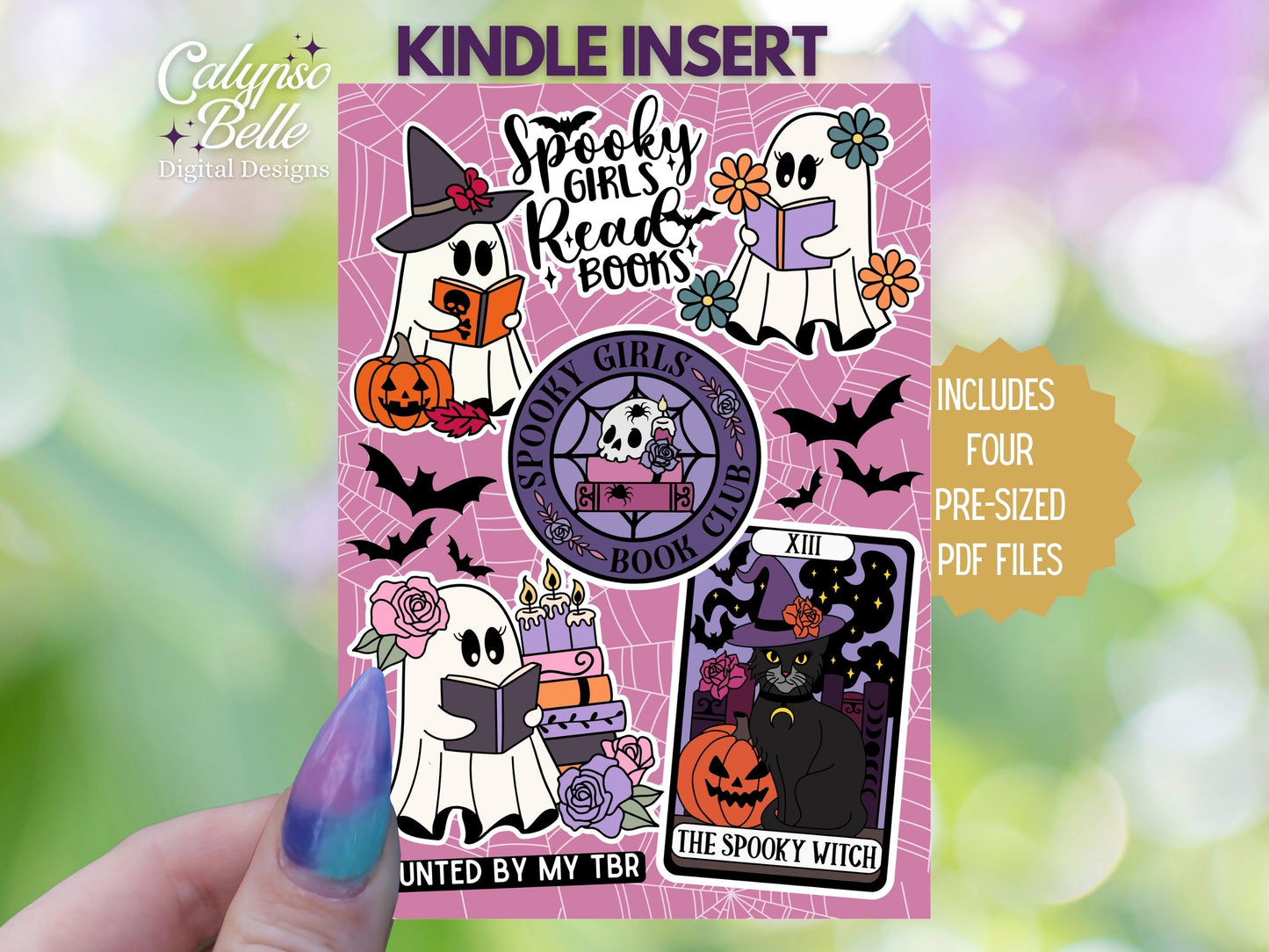 Spooky Book Club, Halloween Printable Kindle Insert