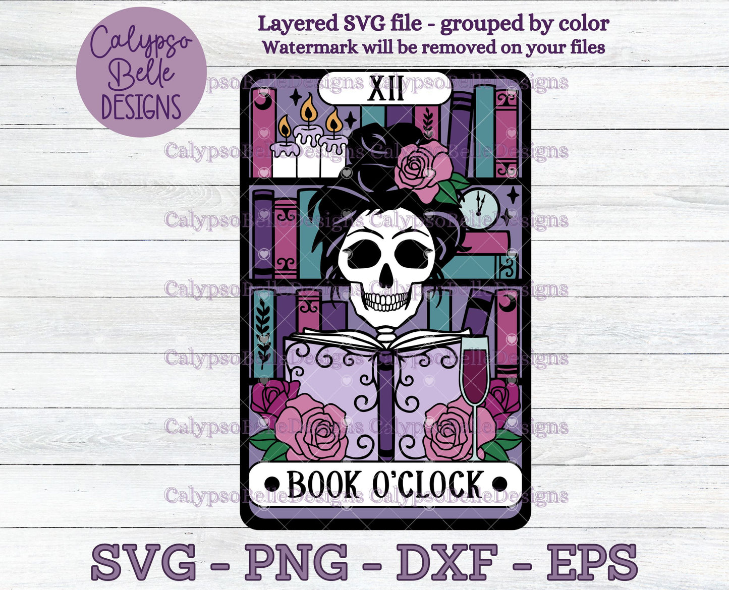 Book O' Clock Tarot Card Design