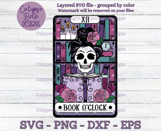 Book O' Clock Tarot Card Design