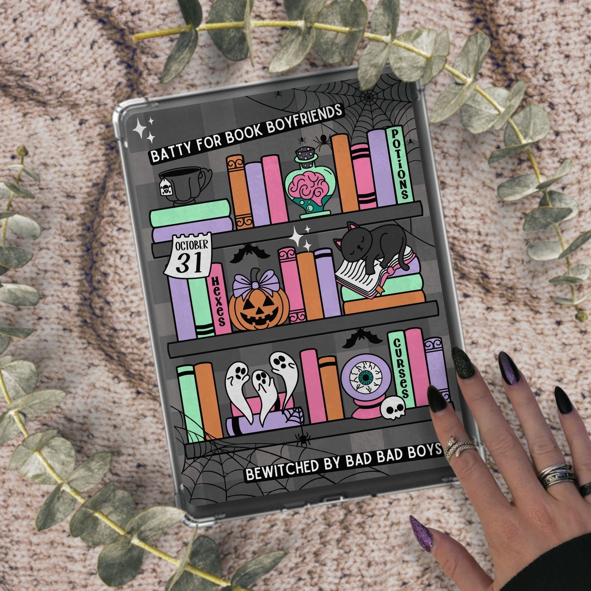 Spooky Halloween Shelf Romance, Printable Kindle Insert – Calypso Belle ...