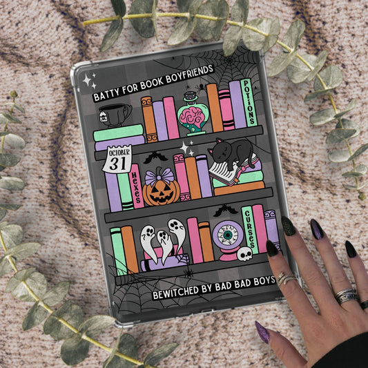 Spooky Halloween Shelf Romance, Printable Kindle Insert