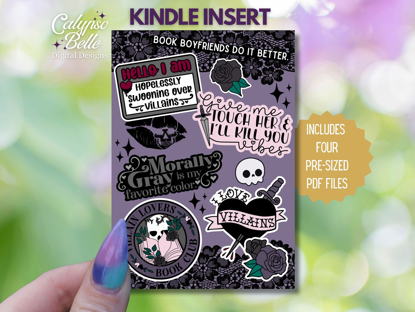 Villain Addict, Printable Kindle Insert