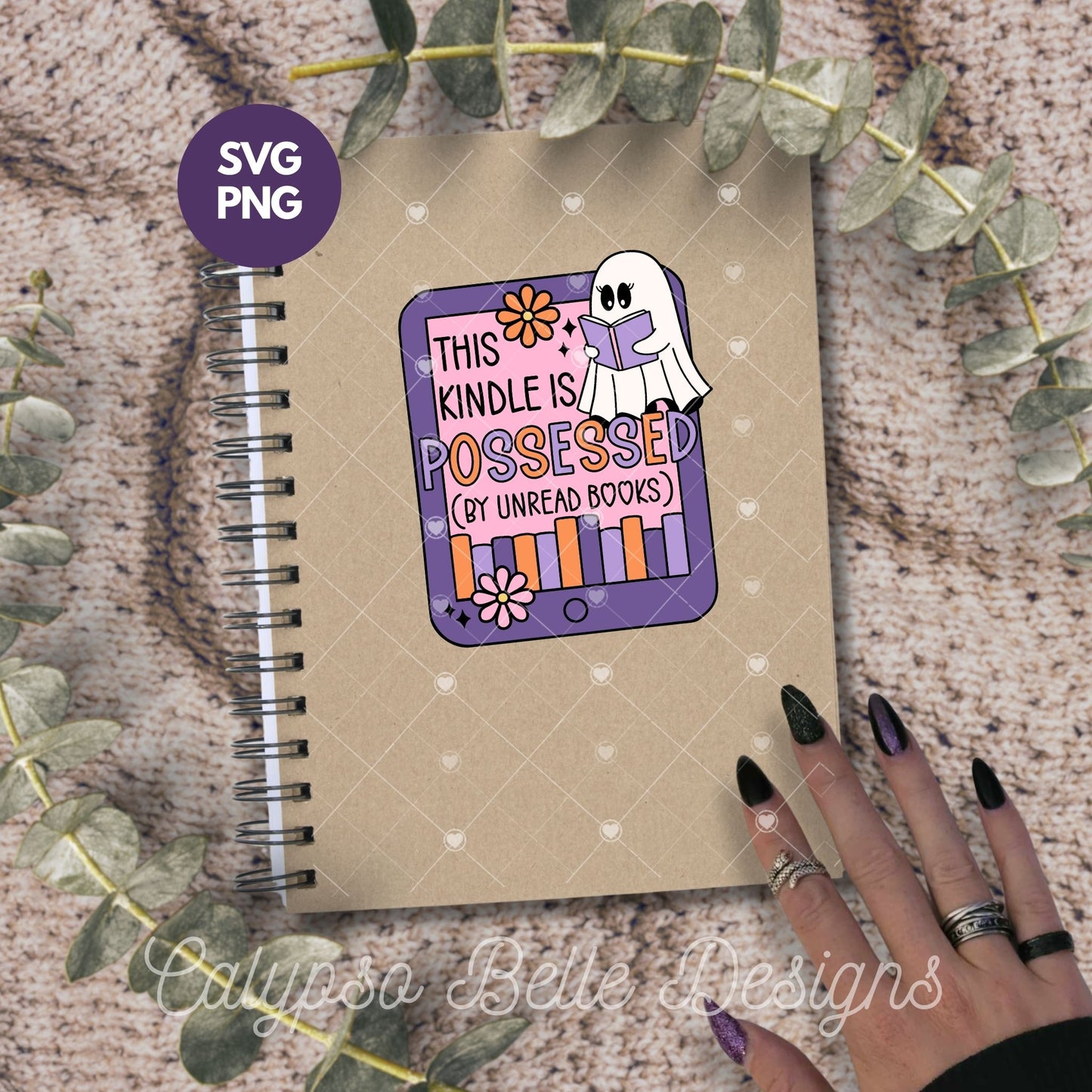 This Kindle is Possessed, Spooky Bookish TBR, Halloween Design