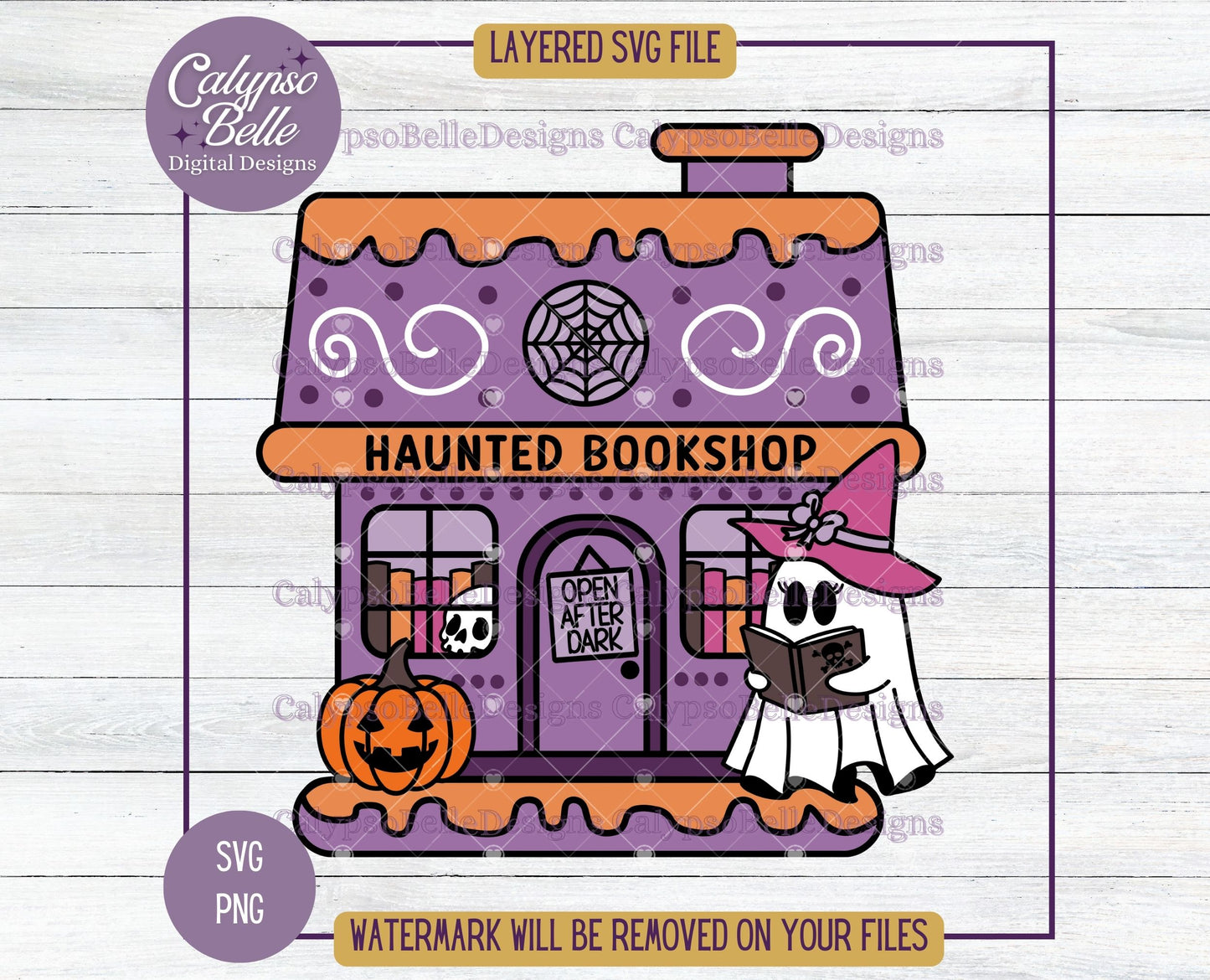 Haunted Bookshop, Spooky Bookish, Halloween Design