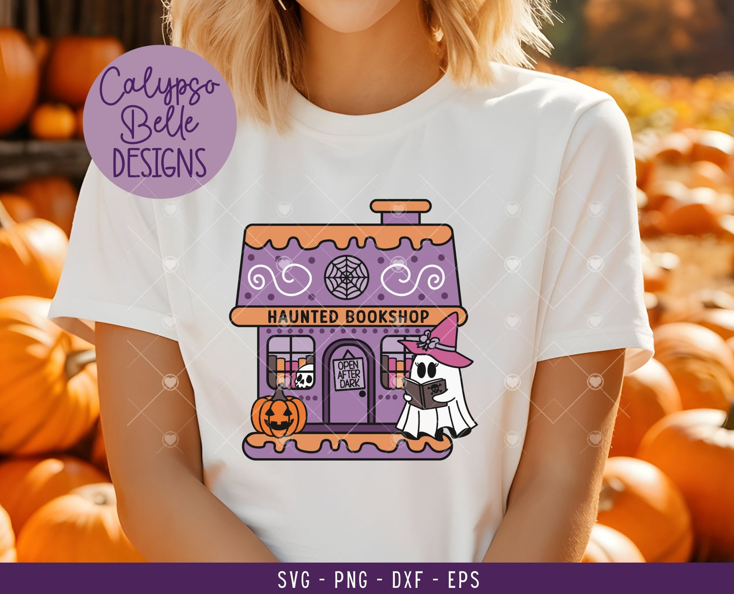 Haunted Bookshop, Spooky Bookish, Halloween Design