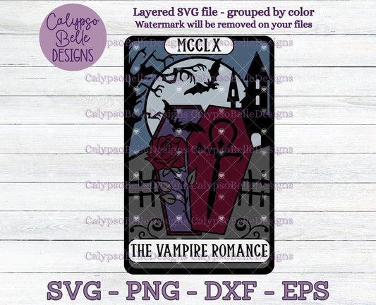 The Vampire Romance Tarot Card Design