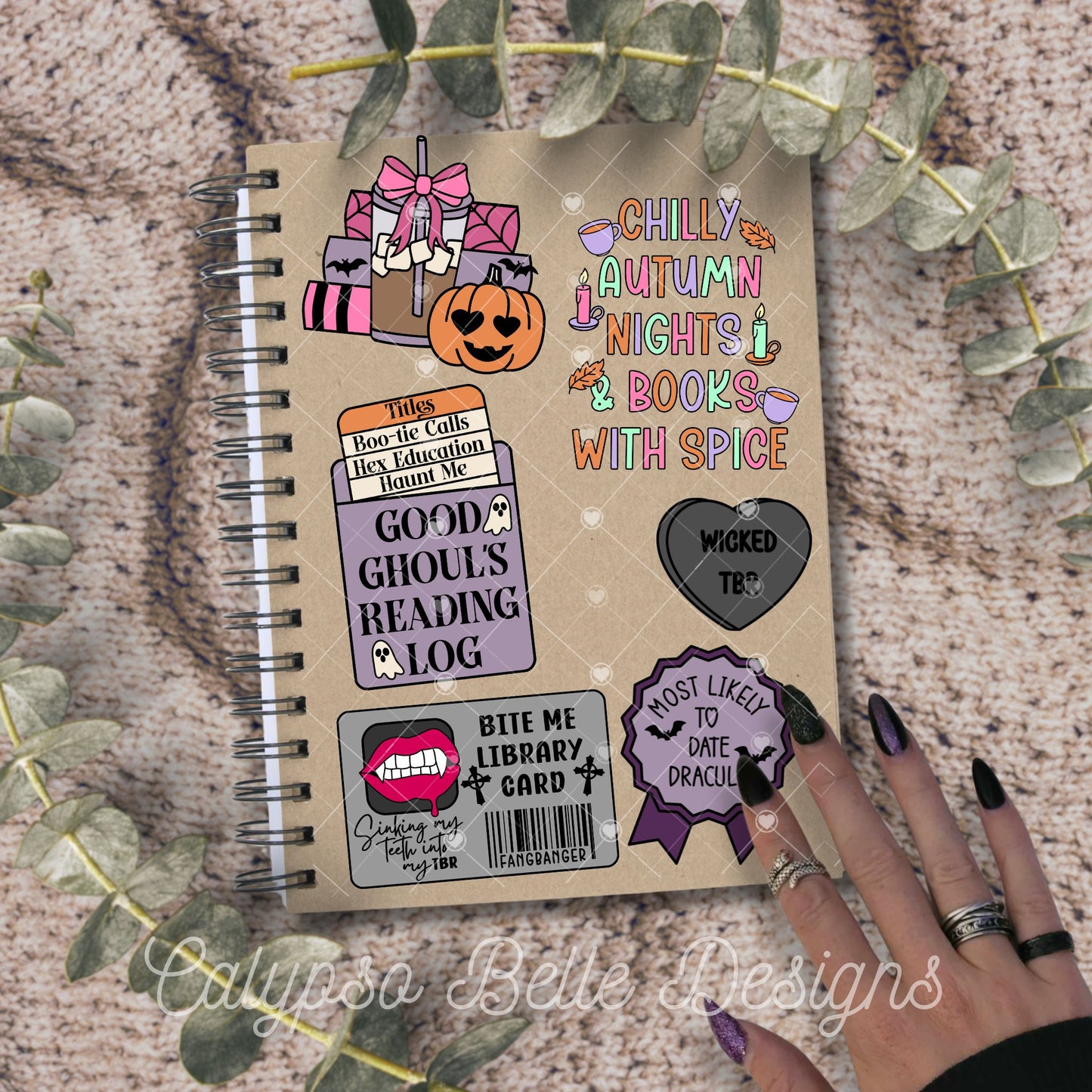 Spooky Bookish Halloween Bundle, Bookish Fall Designs
