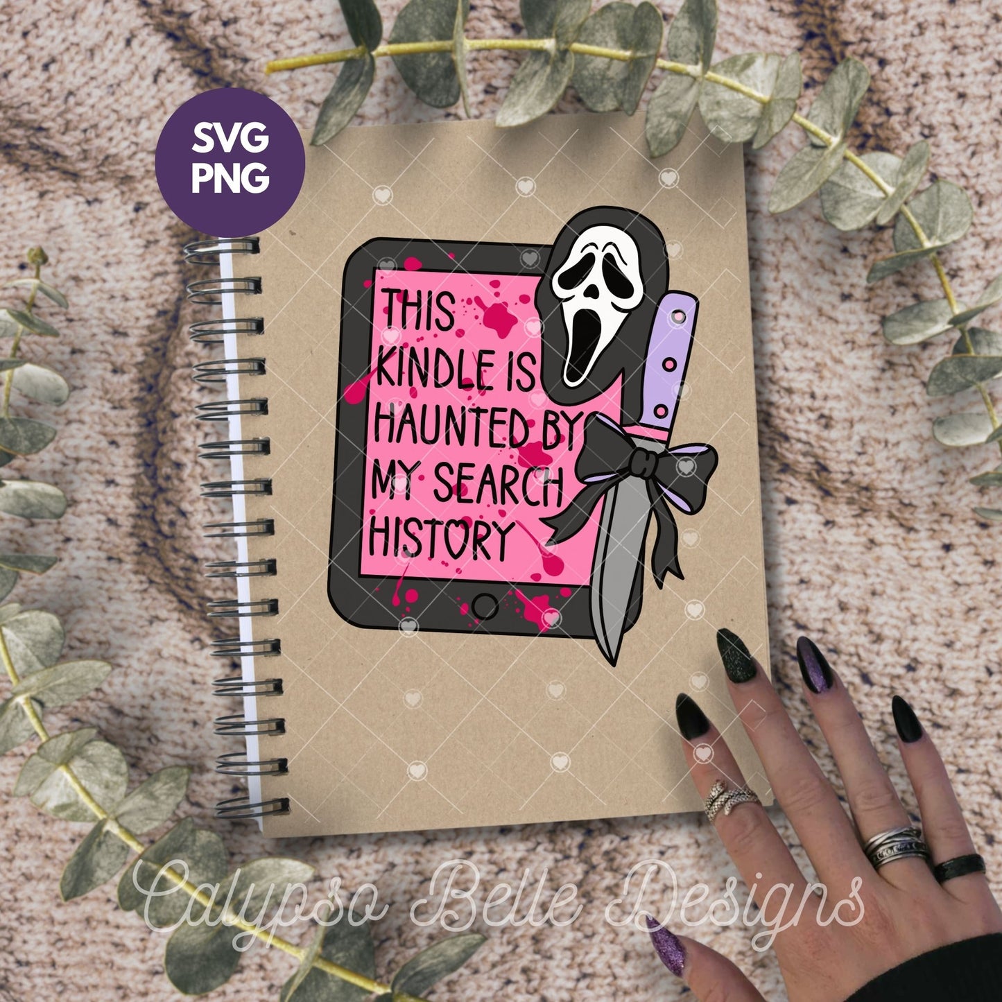 This Kindle is Haunted by my Search History, Spooky Bookish Fall Design